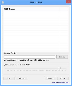 TIFF to JPG interface