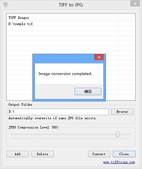 TIFF to JPG interface